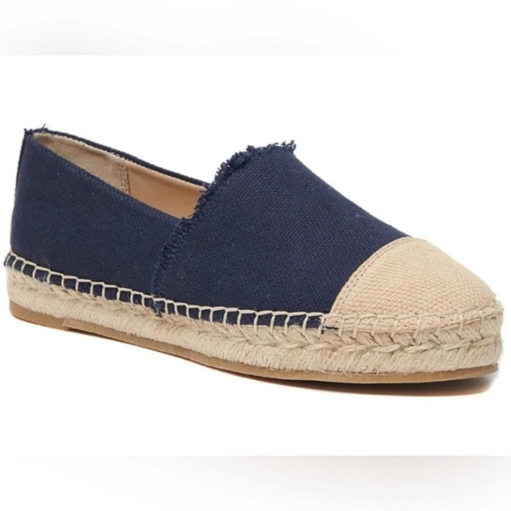 J. McLaughlin Redding Navy Canvas Espadrilles.‎